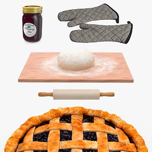 Pie Preparing Ingredients Collection