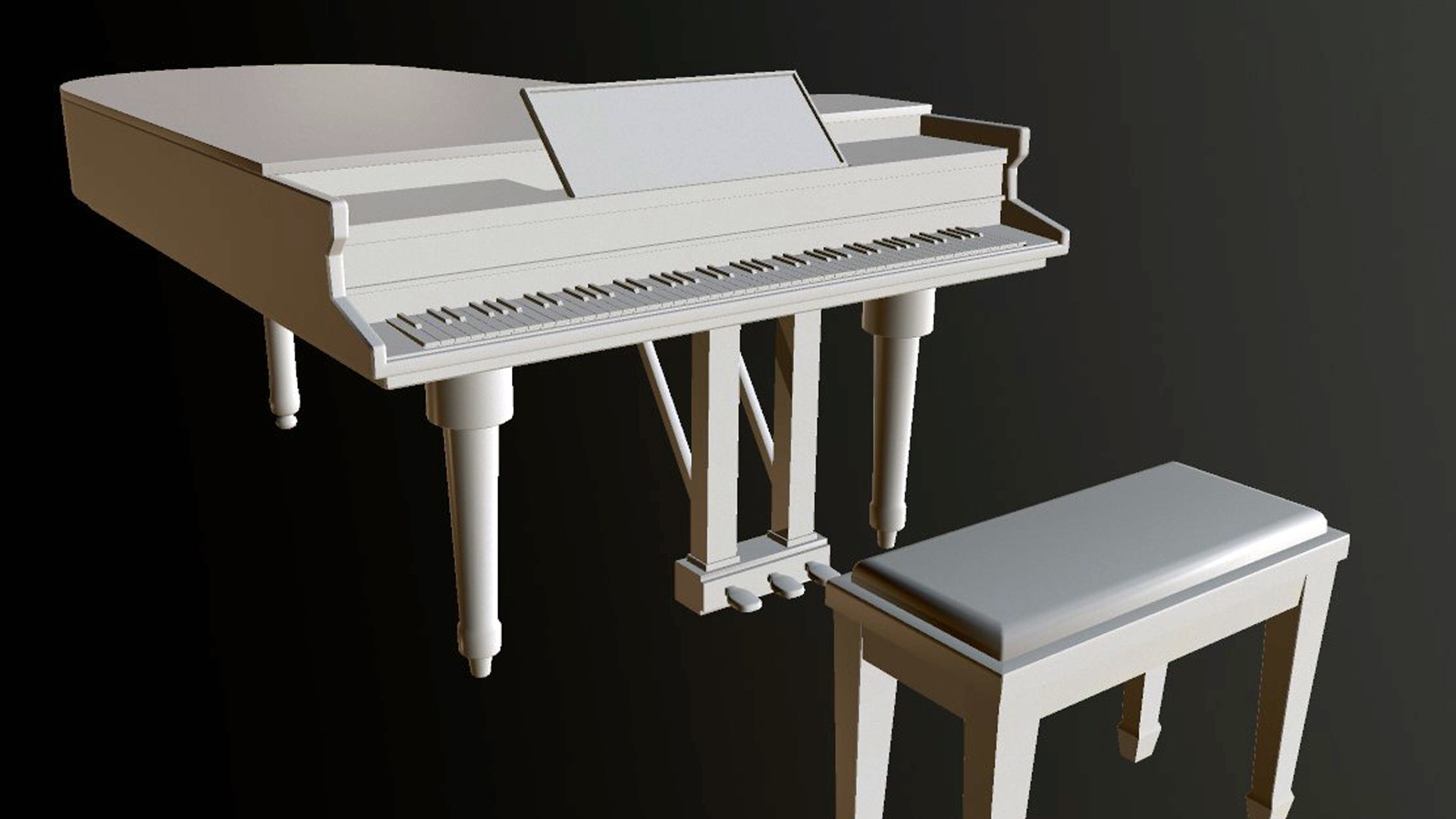 Piano music 3D model - TurboSquid 1682726