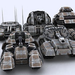 sci-fi tanks 3d 3ds
