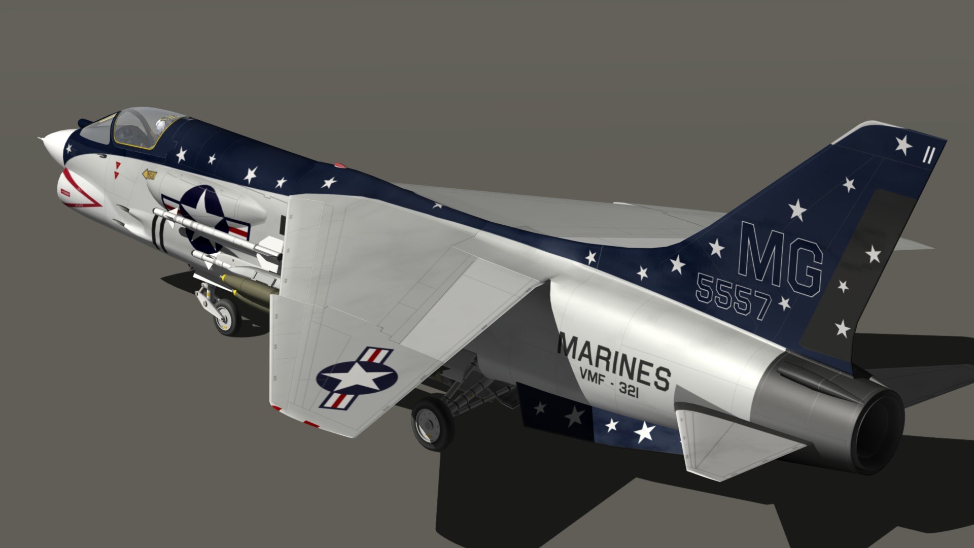 Vought F8 Crusader VMF321 3D - TurboSquid 1742952