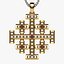 Maltese Cross Gold Pendant