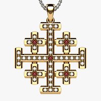 Maltese Cross Gold Pendant