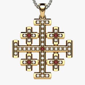 Maltese Cross Gold Pendant