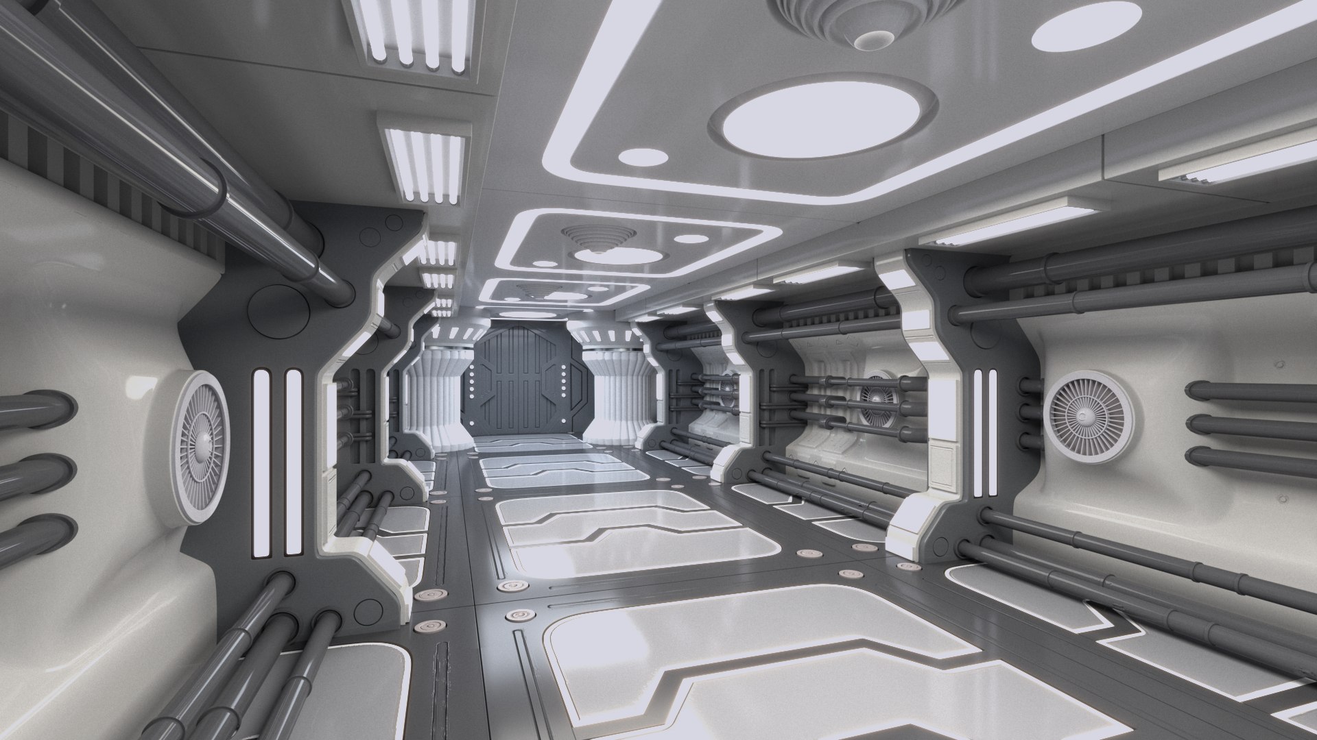 3d Sci Fi Corridor - Turbosquid 2084746