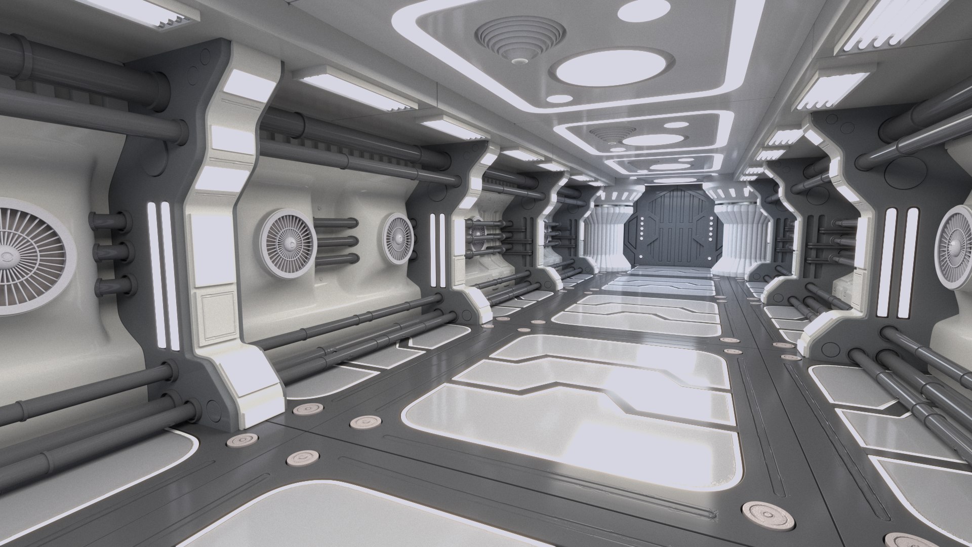 3D Sci Fi Corridor - TurboSquid 2084746