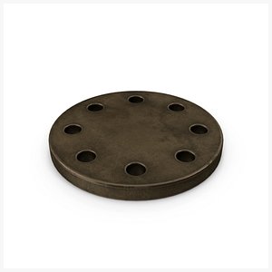 3D Round Flange Steampunk V1 PBR