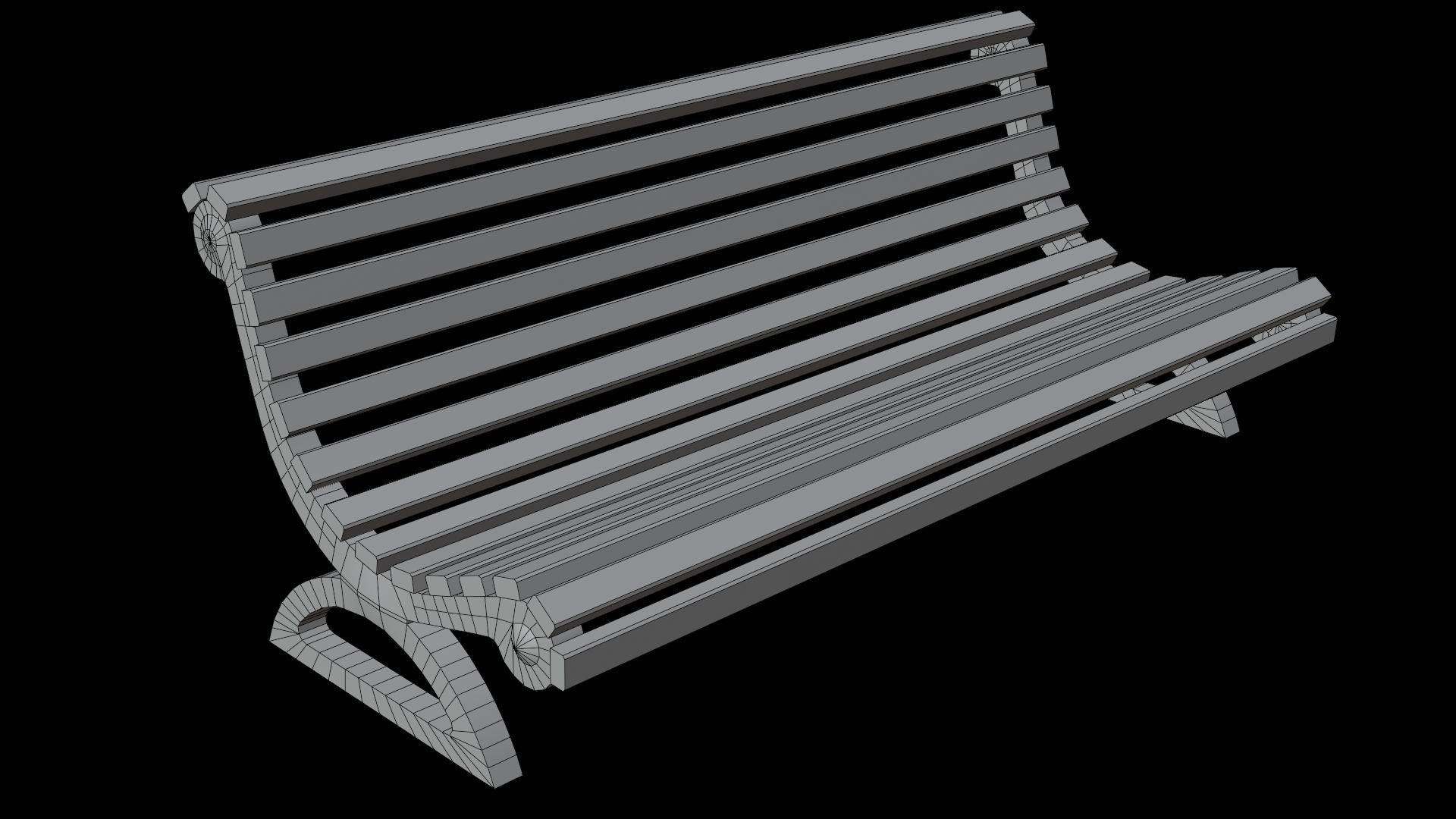 Bench model - TurboSquid 2095279