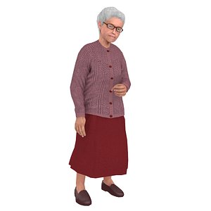 Elderly Woman 1 Rigged