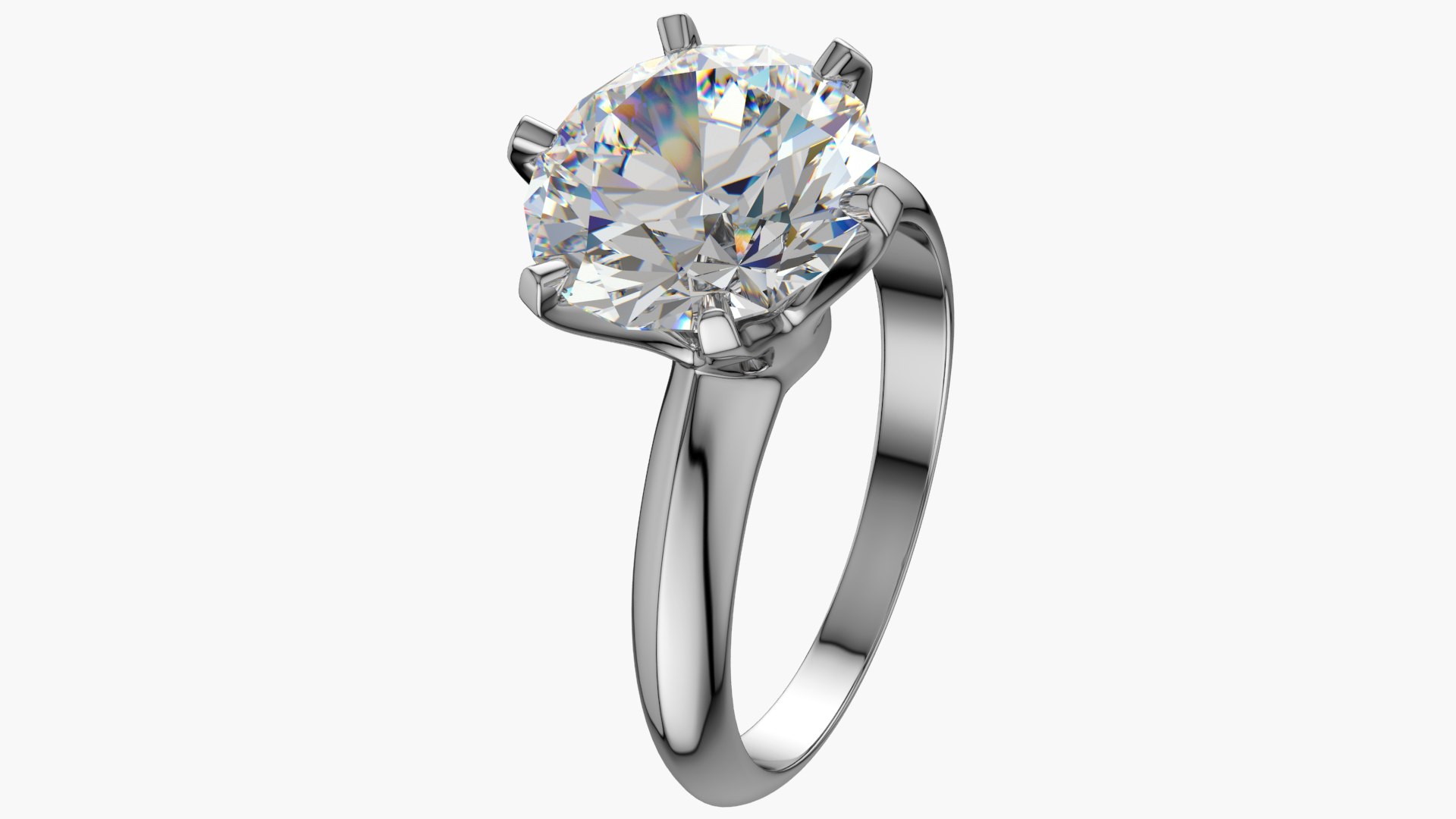 Realistic diamond ring model - TurboSquid 1668376