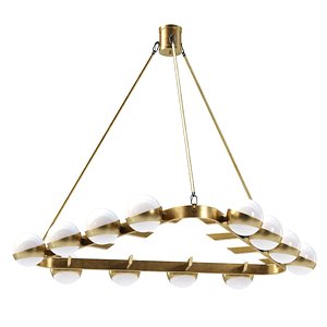 Large 1950s Chandelier by Maison Stilnovo 3D model