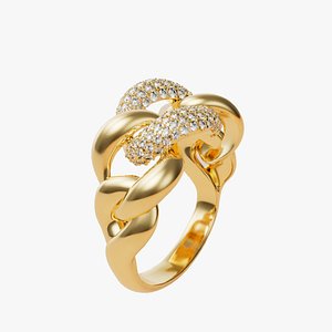 cuban chain ring 3D model