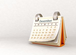 Table calendar 3d icon