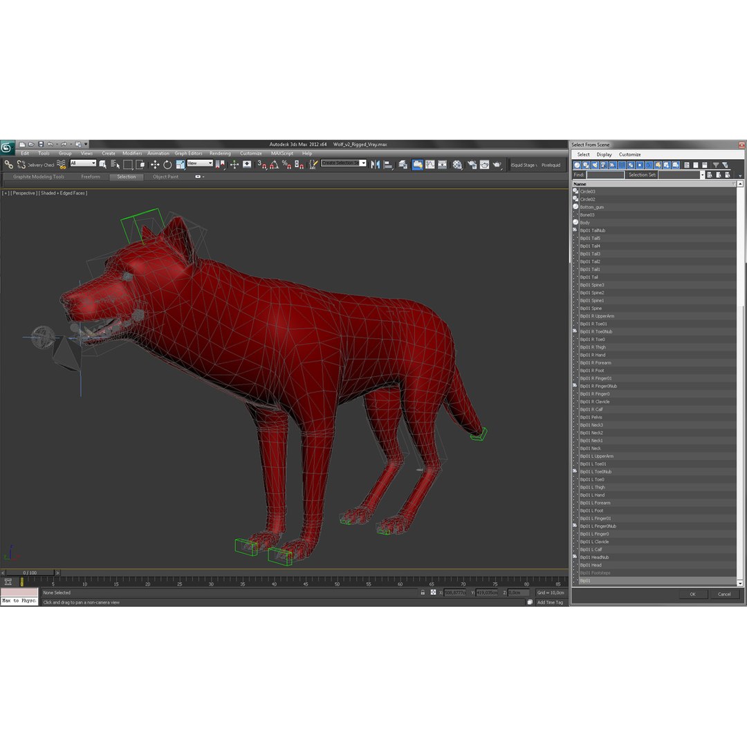 Wolf Rigged 2 3d Max