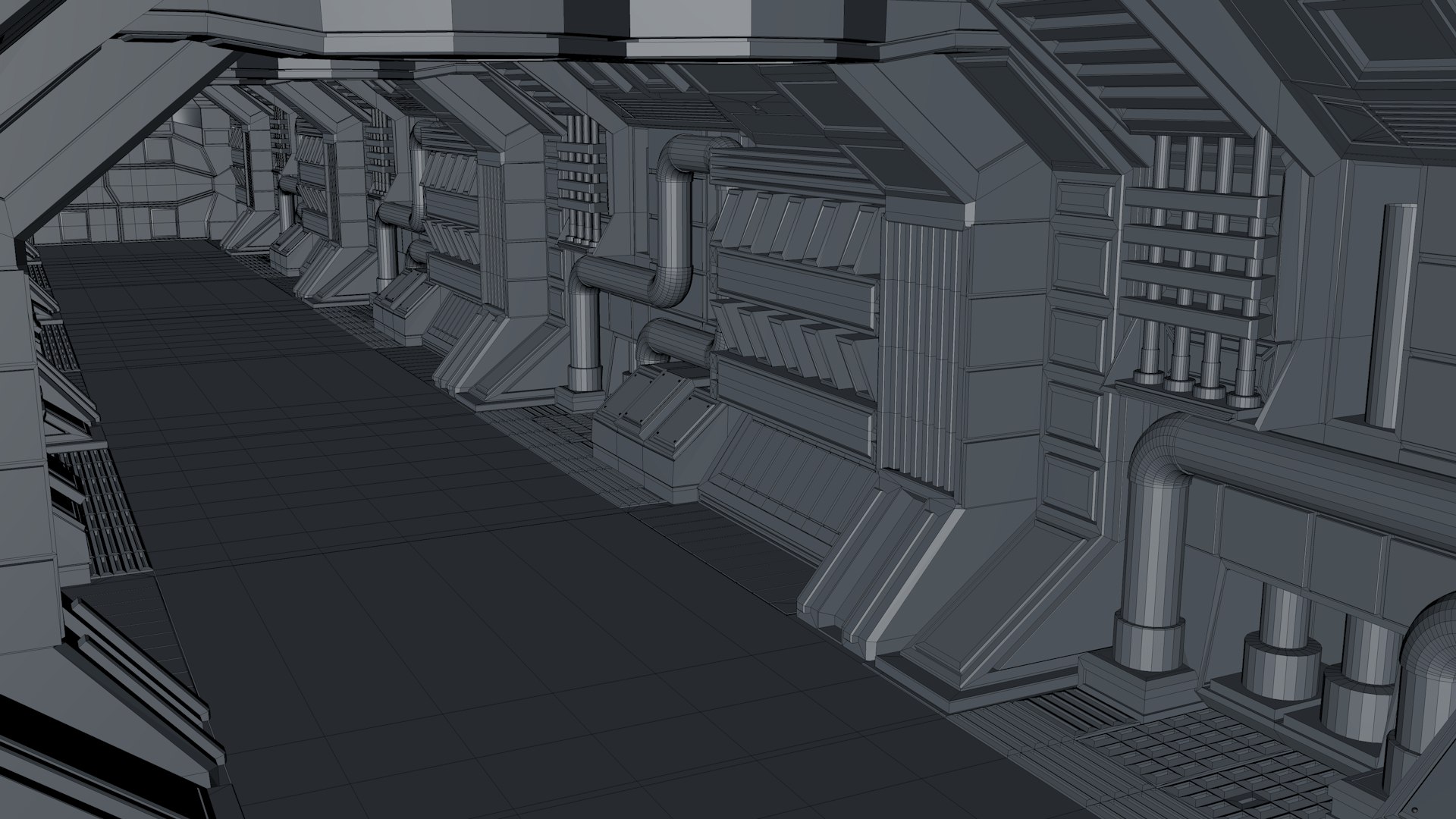 Sci Fi Corridor 3D Model - TurboSquid 1507942