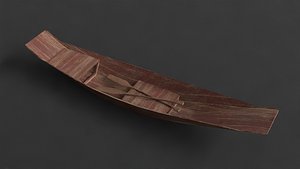 PBR Lowpoly Wooden Boat V2 ArchiViz and Game Ready 3D