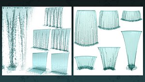 3D model 54 Common Water Splash Fountain  Waterfall Vol 8