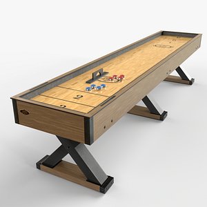 Shuffleboard Table 3D