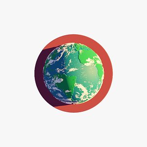 Earth Icon Vector Look Planet 3D