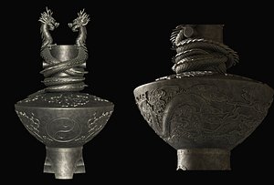 3D dragon sculpture sculpt