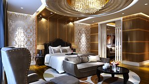 3D Hotel Room suite model