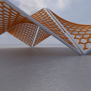 membrane structure building super 3d model