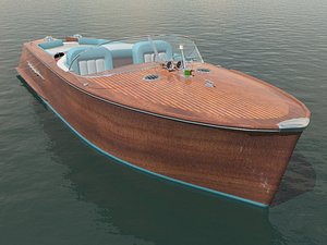 motorboat riviera style 3d model