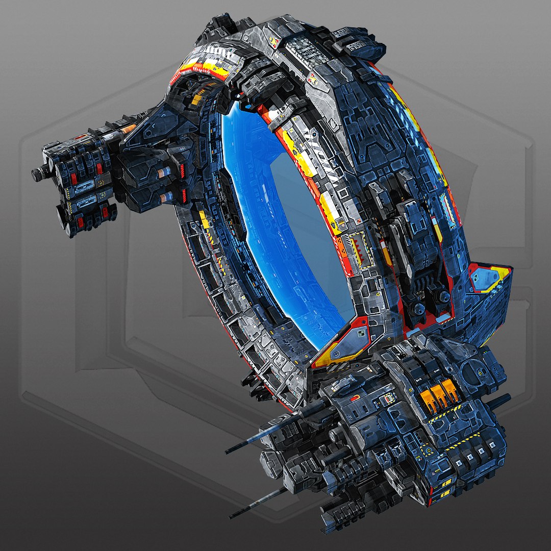 3d model scifi jumpgate