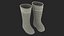 Bottes en feutre blanc chaud avec fourrure brodée