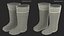 Bottes en feutre blanc chaud avec fourrure brodée