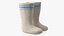 Bottes en feutre blanc chaud avec fourrure brodée