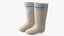 Bottes en feutre blanc chaud avec fourrure brodée