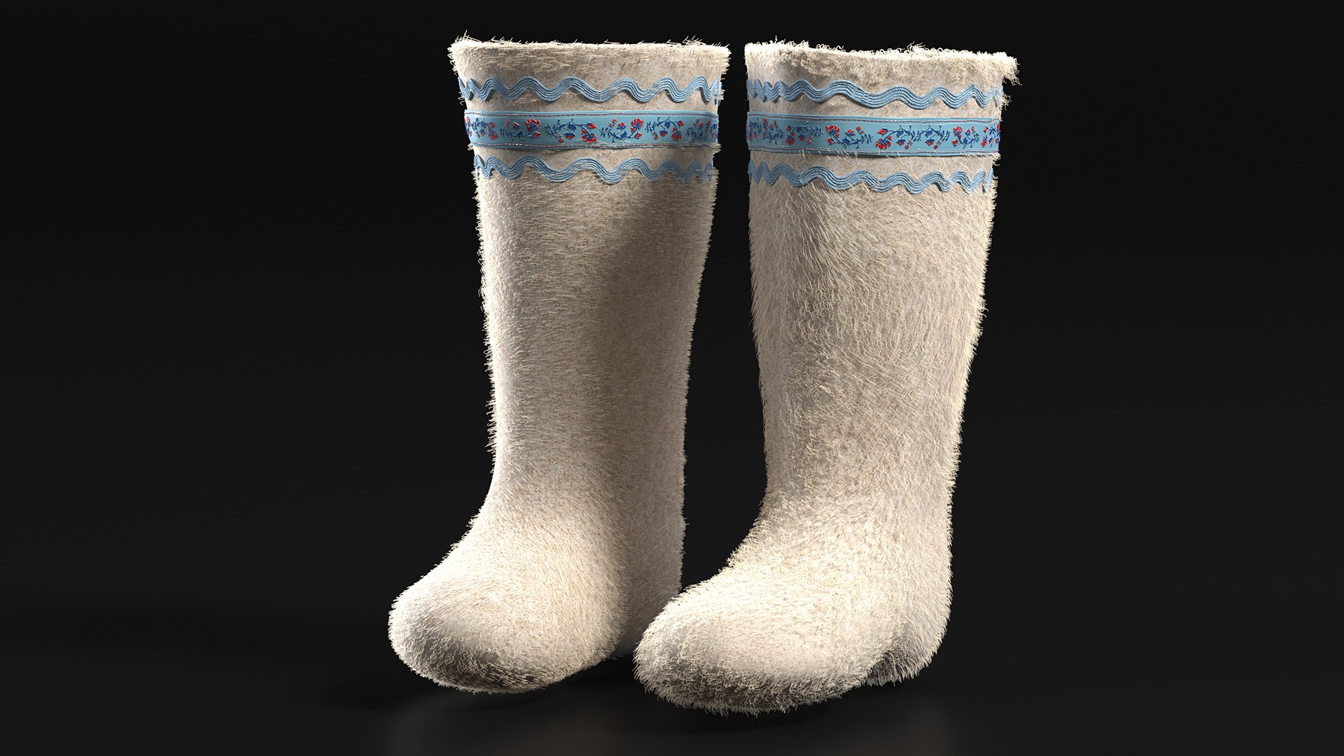 Warm White Felt Boots With Embroidery Fur 3D https://p.turbosquid.com/ts-thumb/y1/dl0ocG/Tr/warmwhitefeltbootswithembroideryfurc4dmodel002/jpg/1667086456/1920x1080/fit_q87/907c79d89350add6acdc85fb587e536908439430/warmwhitefeltbootswithembroideryfurc4dmodel002.jpg