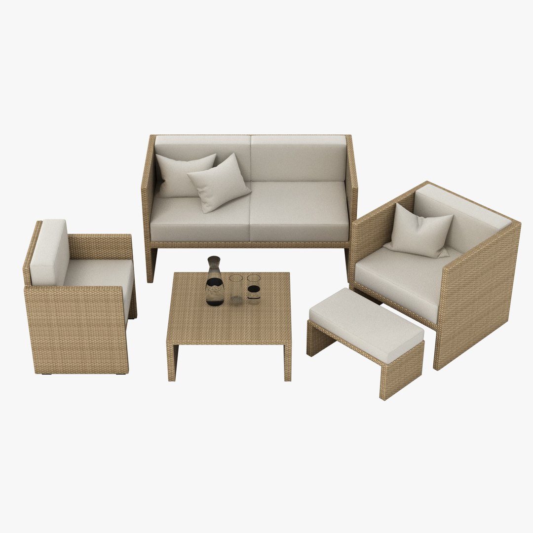3d Max Outdoor Lounge Set
