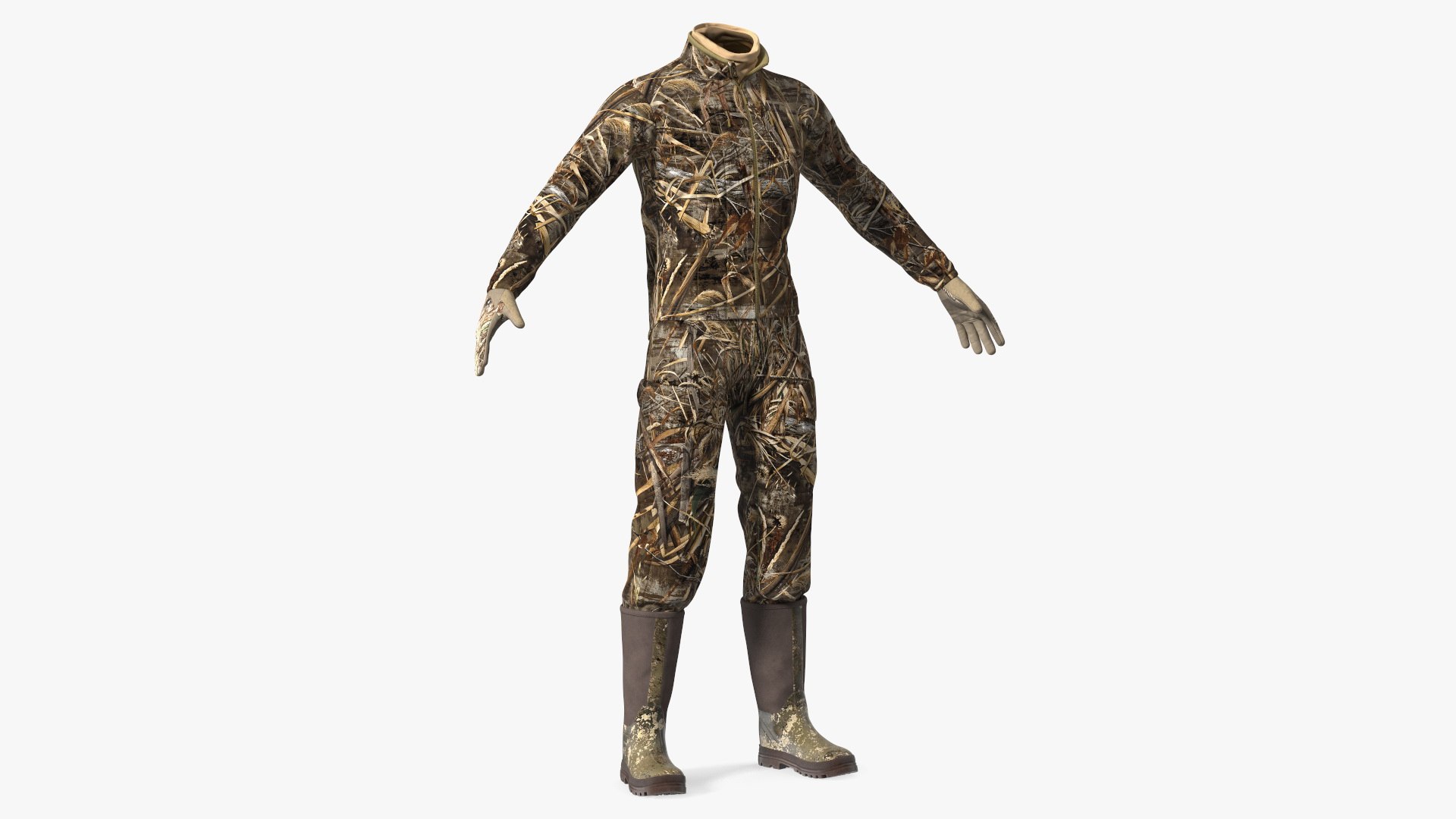 Suit for Duck Hunting Grass Camo 3D model preview