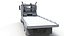 3D Cabover industrial flatbed PBR model