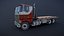 3D Cabover industrial flatbed PBR model