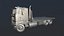 3D Cabover industrial flatbed PBR model
