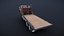 3D Cabover industrial flatbed PBR model