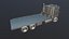 3D Cabover industrial flatbed PBR model