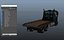 3D Cabover industrial flatbed PBR model