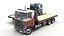 3D Cabover industrial flatbed PBR model