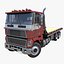 3D Cabover industrial flatbed PBR model