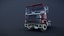 3D Cabover industrial flatbed PBR model