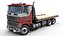 3D Cabover industrial flatbed PBR model