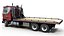 3D Cabover industrial flatbed PBR model
