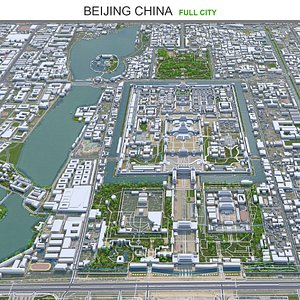 3D city area building model
