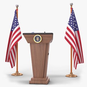 US Presidential Podium 3D model