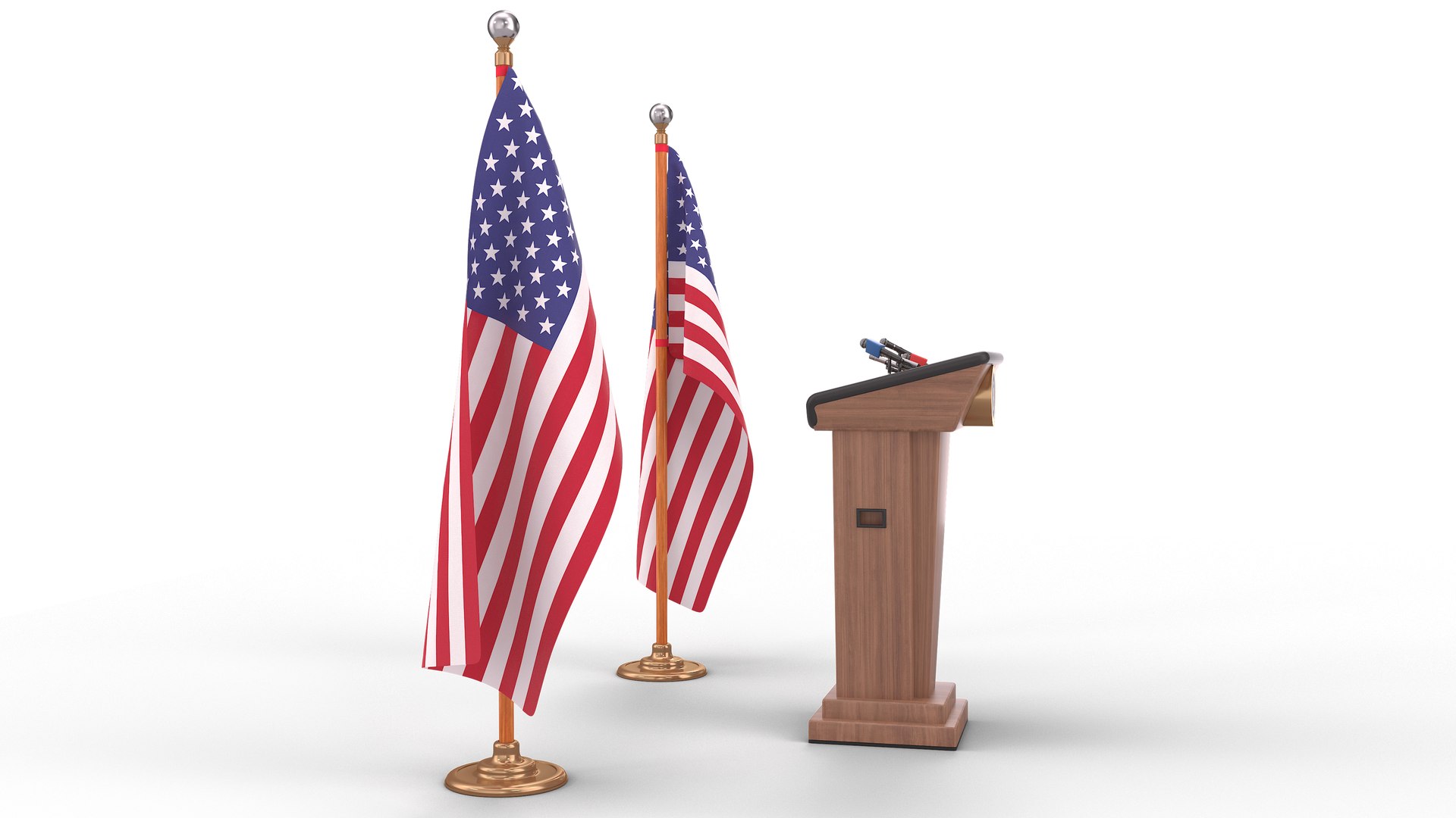 US Presidential Podium 3D Model - TurboSquid 2060040