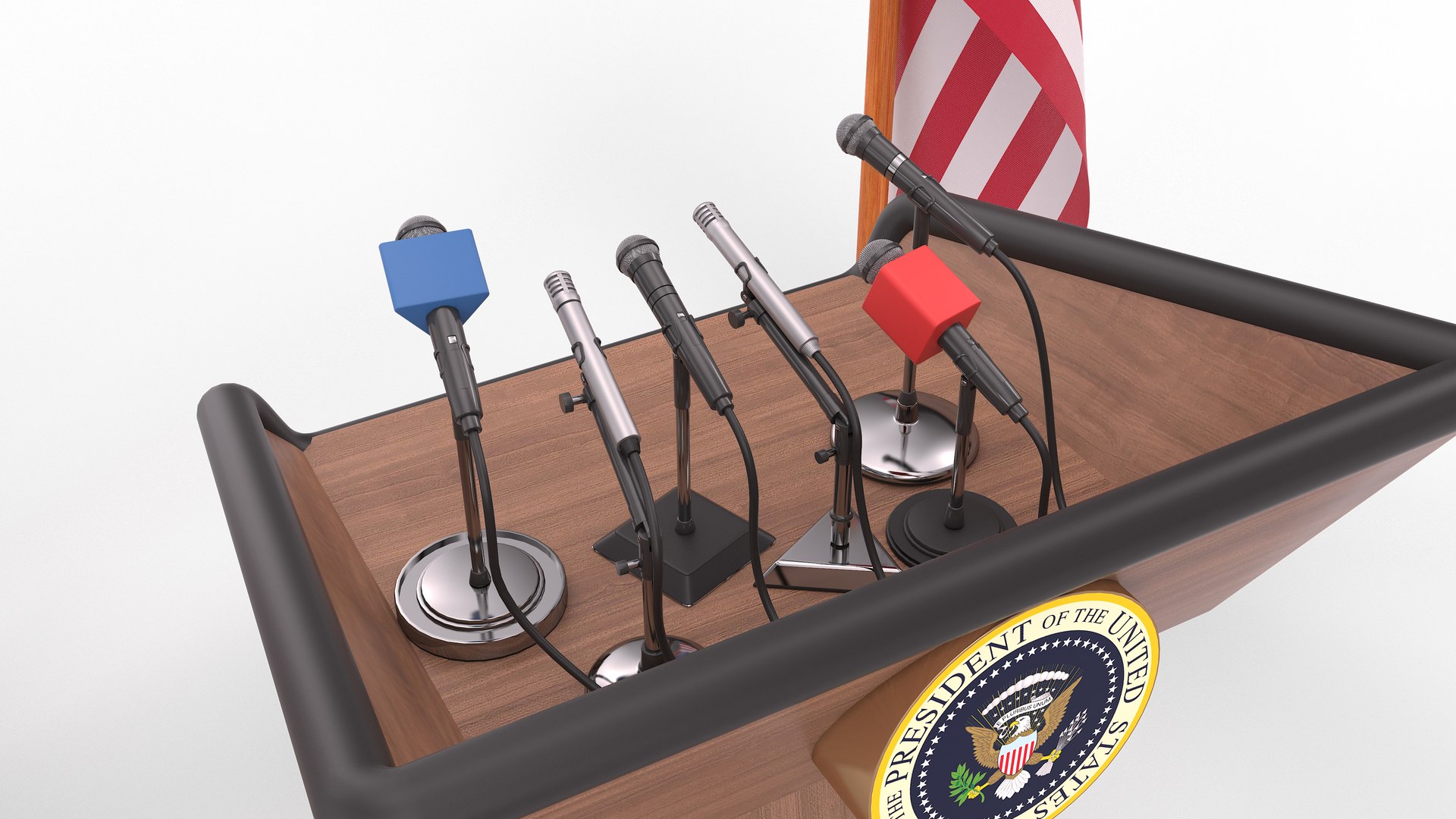 US Presidential Podium 3D Model - TurboSquid 2060040