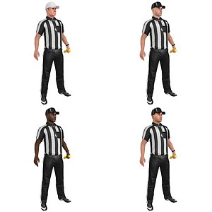 American Football Referee PACK 3D Model $189 - .max .fbx - Free3D